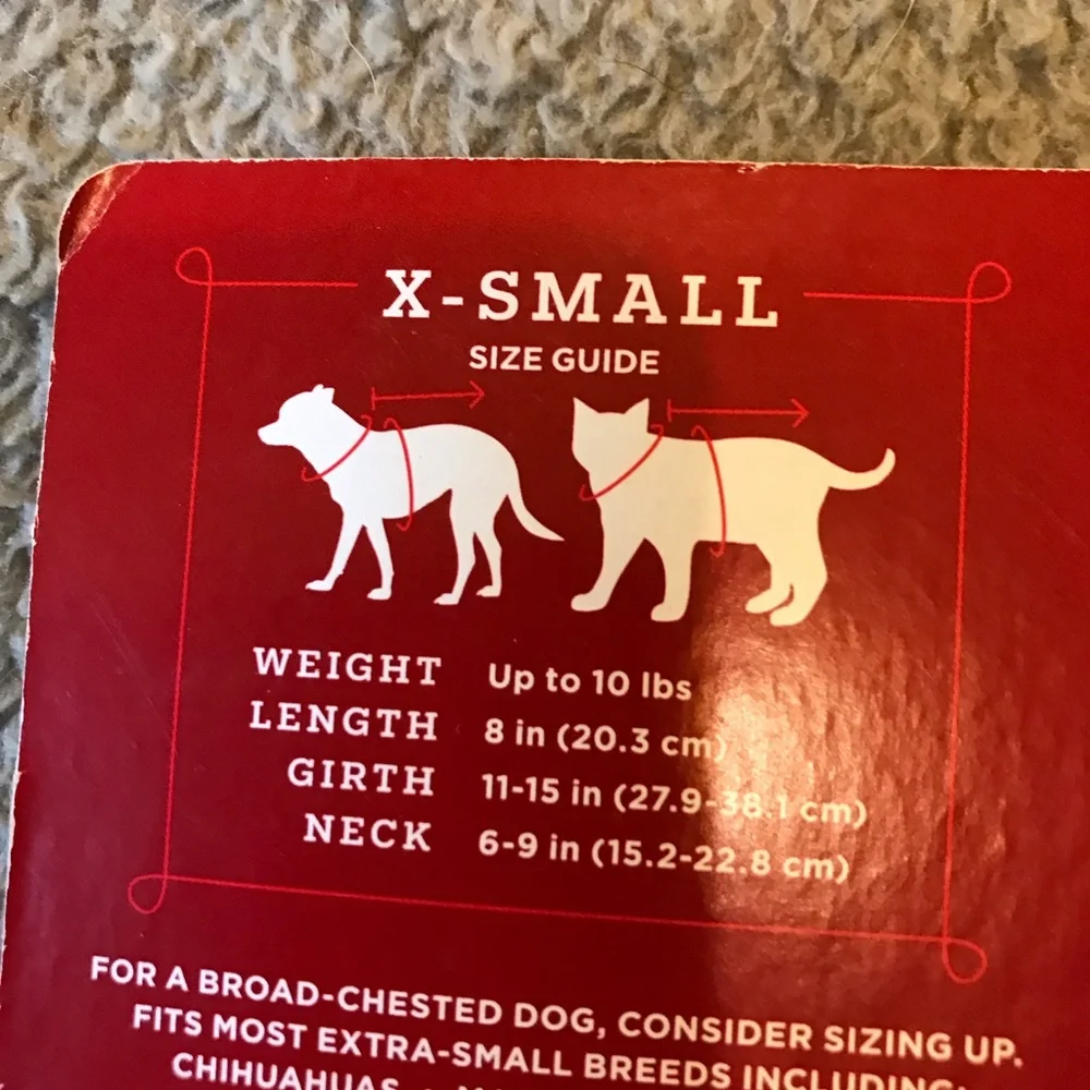 Dog or Cat Sweater Red & White